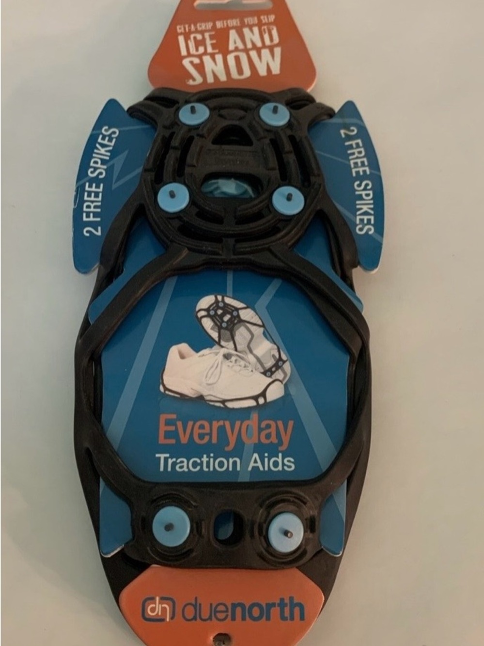 New DueNorth Everyday Traction Aids Ice and Snow W/ Spikes Size Small/Medium